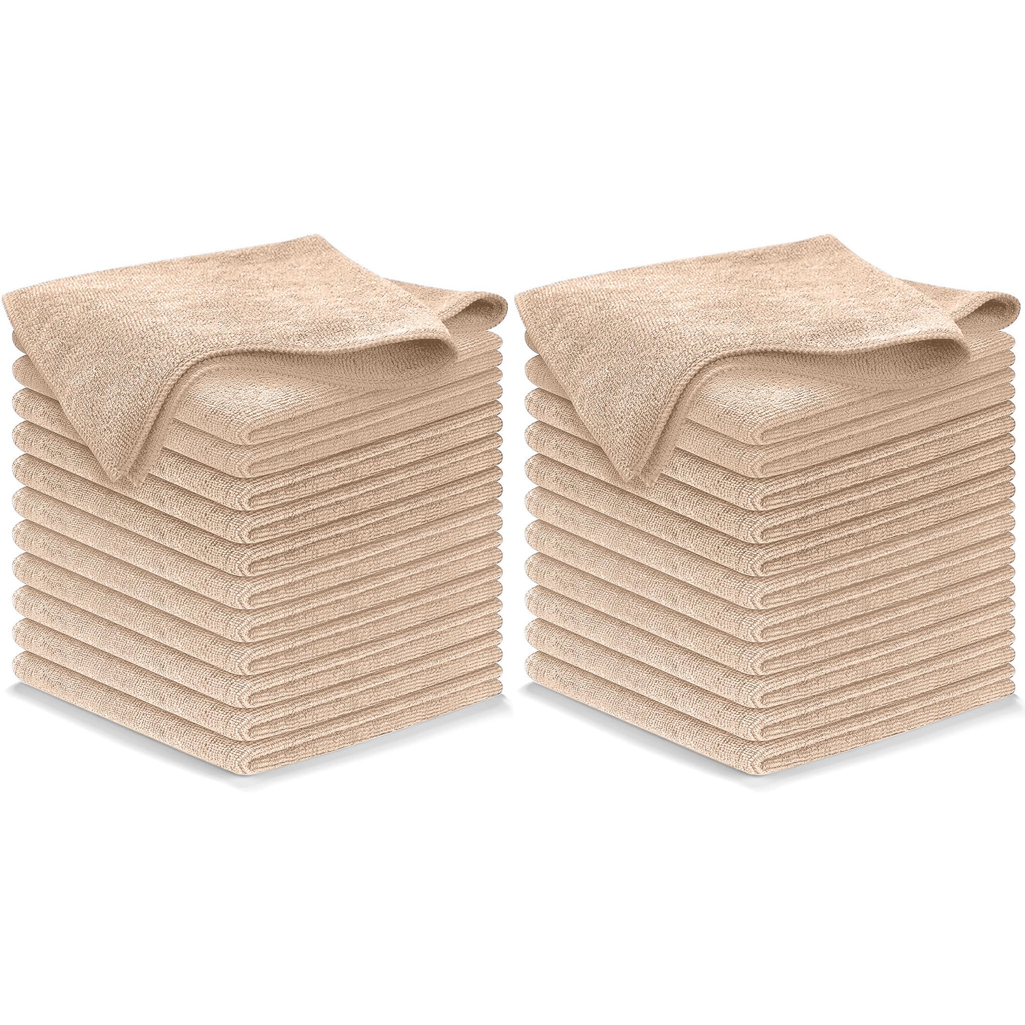 USANOOKS Microfiber Cleaning Cloth Grey - 12 Pcs (12.5"x12.5") - High Performance - 1200 Washes, Ultra Absorbent Microfiber Towel Weave Grime & Liquid for Streak-Free Mirror Shine - Car Washing Cloth
